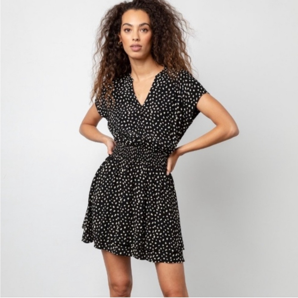 NWT Rails New Karla Black Ivory Spots Dress Size XS